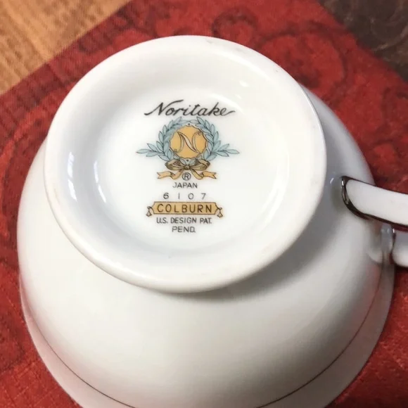 ❤️EUC❤️Vintage Noritake Porcelain “Colburn”Pattern, 4 cups and 4 saucers. - Picture 6 of 6